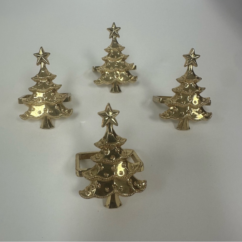 Lenox Christmas tree napkin holders- Christmas